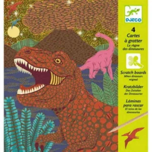 Cuadros rascar El Reino de los Dinosaurios de Djeco
