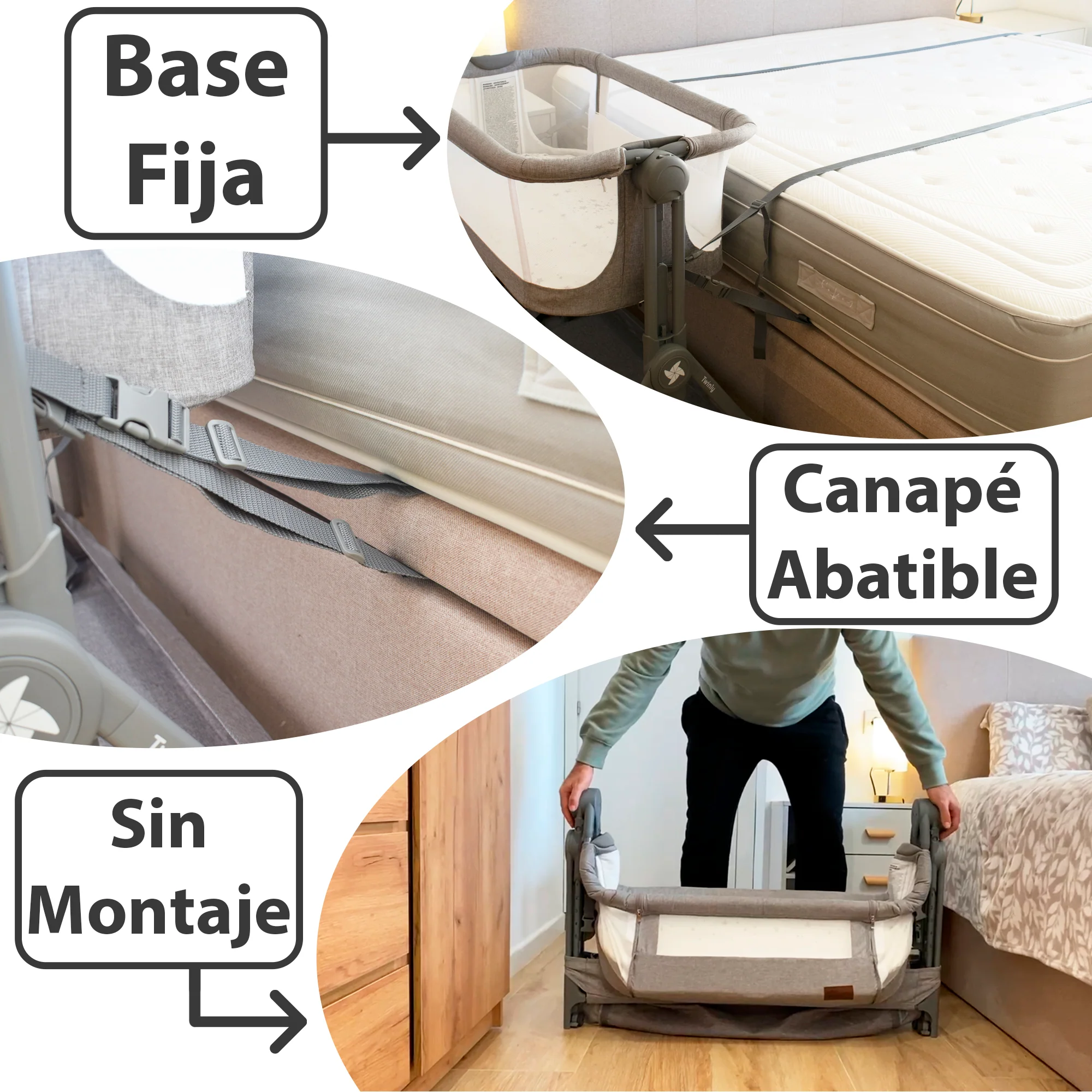 Minicuna Colecho Plegable Comfortly de Twinly - Imagen 6
