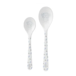 Juego de cucharas grande/pequeá flores verde  de Saro