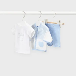 Conjunto 3 piezas ECOFRIENDS corto recién nacido niño de Mayoral 1206