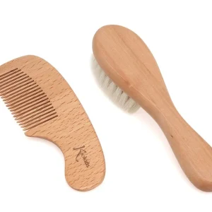 Set de Peine y Cepillo de Madera Kiokids