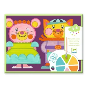 Pintura con paleta Los mofletudos de Djeco